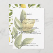 Zitronen und Blätter | Angaben zur botanischen WED Begleitkarte (Vorne/Hinten)