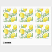 Zitronen und Blätter Aufkleber (Blatt)