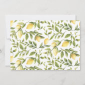 Zitronen und Blätter Boho Wedding Foto Save the Da Ankündigung (Rückseite)
