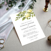 Zitronen und Blätter Botanische Hochzeit