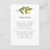 Zitronen und Blätter | Chic rustic WEDDING Directi Begleitkarte (Vorderseite)