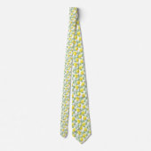 Zitronen und Blätter Design Necktie Krawatte (Rückseite)