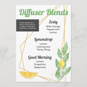 Zitronen und Blätter Essenzielles Öl mischt Rollfl Einladung