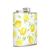 Zitronen und Blätter Flachmann (Rechts)