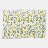 Zitronen und Blätter | Geschirrtuch (Horizontal)