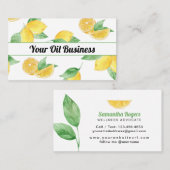 Zitronen und Blätter Grundöl Visitenkarte (Vorne/Hinten)