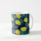 Zitronen und Blätter Kaffeetasse (VorderseiteRechts)