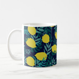 Zitronen und Blätter Kaffeetasse