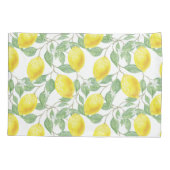 Zitronen und Blätter Kissenbezug (Rückseite)