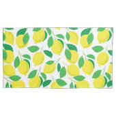 Zitronen und Blätter Kissenbezug (Vorderseite-Links)