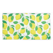 Zitronen und Blätter Kissenbezug (Rückseite-Links)