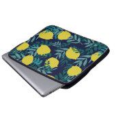 Zitronen und Blätter Laptopschutzhülle (Vorne Knopf)