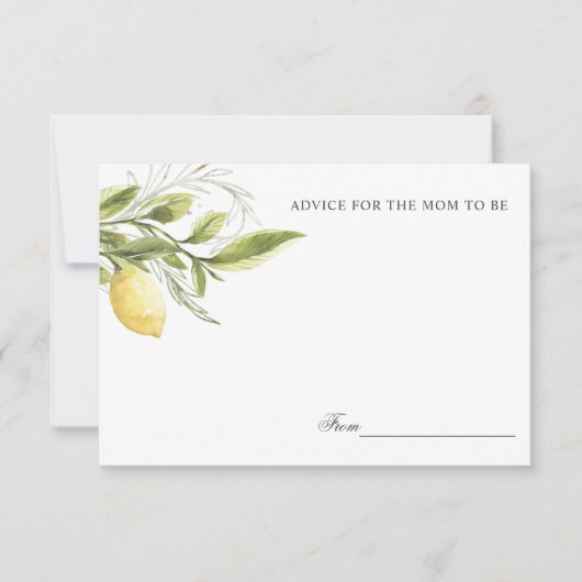 Zitronen und Blätter Mama zu Ratschläge oder Rezep Einladung (Vorderseite)