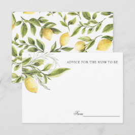 Zitronen und Blätter Mama zu Ratschläge oder Rezep Einladung