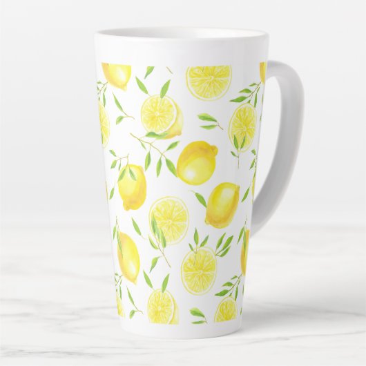 Zitronen und Blätter Milchtasse (Rechte Ecke)