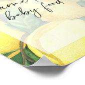 Zitronen und Blätter - nennen Sie das Babynahrung Poster (Ecke)