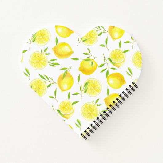 Zitronen und Blätter Notizblock (Rückseite)