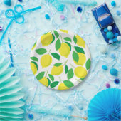 Zitronen und Blätter Pappteller (Party)