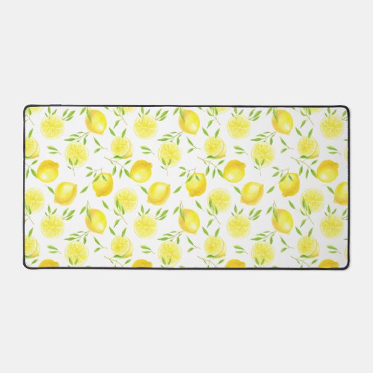 Zitronen und Blätter Schreibtischunterlage (Vorderseite)