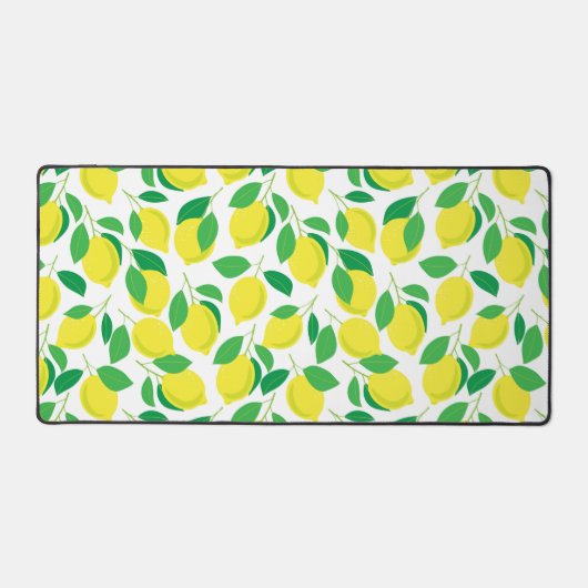 Zitronen und Blätter Schreibtischunterlage (Vorderseite)