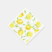 Zitronen und Blätter Serviette (Ecke)