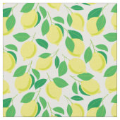 Zitronen und Blätter Stoff (Nahaufnahme)