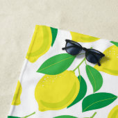 Zitronen und Blätter Strandtuch (Beispiel)