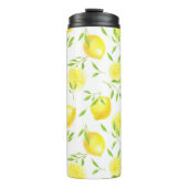 Zitronen und Blätter Thermosbecher (Vorderseite)