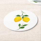 Zitronen und Blätter Untersetzer (Angewinkelt)