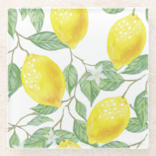 Zitronen und Blätter Untersetzer