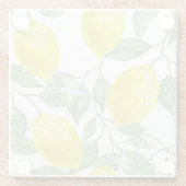 Zitronen und Blätter Untersetzer (Rückseite)