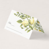 Zitronen und Blätter Visitenkarten (Vorderseite)