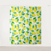 Zitronen und Blätter Wandteppich (Vorderseite)