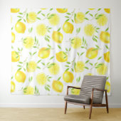 Zitronen und Blätter Wandteppich (Beispiel (Horizontal))