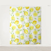 Zitronen und Blätter Wandteppich (Vorderseite)