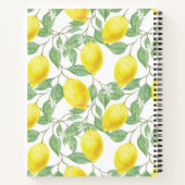 Zitronen und Blätter Wasserfarbe Notizblock (Rückseite)