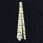 Zitronen und Blätter | Wasserfarbenes botanisches  Krawatte<br><div class="desc">Zitronen und Blätter in trendigen,  sanften Aquarelltönen in Grün und Gelb schmücken diese wunderschöne Krawatte. Ideal für Trauzeugen oder Hochzeiten auf dem Land oder inspiriert im mediterranen oder italienischen Stil.</div>