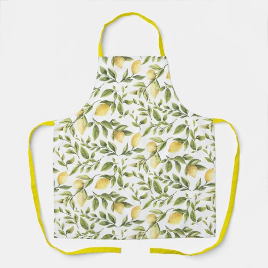 Zitronen und Blätter Zitrusfrüchte Schürze (Vorderseite)