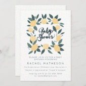 Zitronen und Blätterdusche Einladung (Vorne/Hinten)