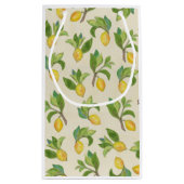 Zitronen- und Blättergeschenktasche Kleine Geschenktüte (Rückseite)