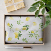 Zitronen und Blattmuster Seidenpapier (Geschenk)