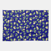 Zitronen und Blau Geschirrtuch (Horizontal)