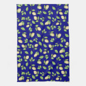 Zitronen und Blau Geschirrtuch (Vertikal)