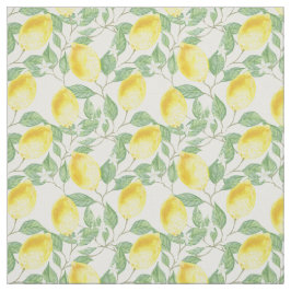 Zitronen und Blossom Stoff