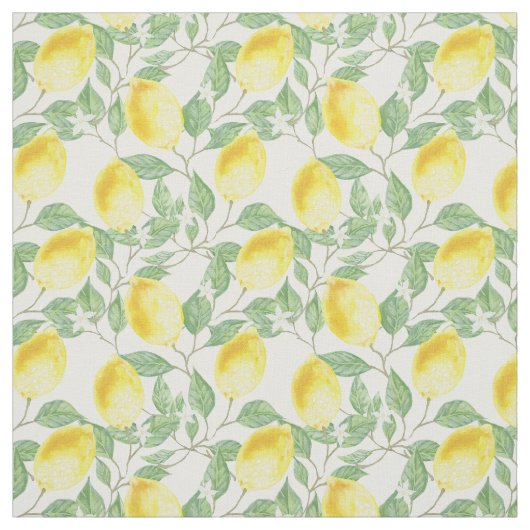 Zitronen und Blossom Stoff (Muster)