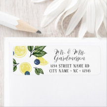 Zitronen- und Blueberetikett