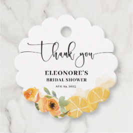 Zitronen und Blume Brautparty Geschenkanhänger