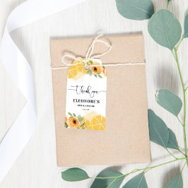 Zitronen und Blume Brautparty Geschenkanhänger