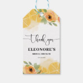 Zitronen und Blume Brautparty Geschenkanhänger (Vorderseite)
