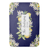 Zitronen und Blume Name der botanischen Blumenfami Badematte (Vorderseite Vertikal)